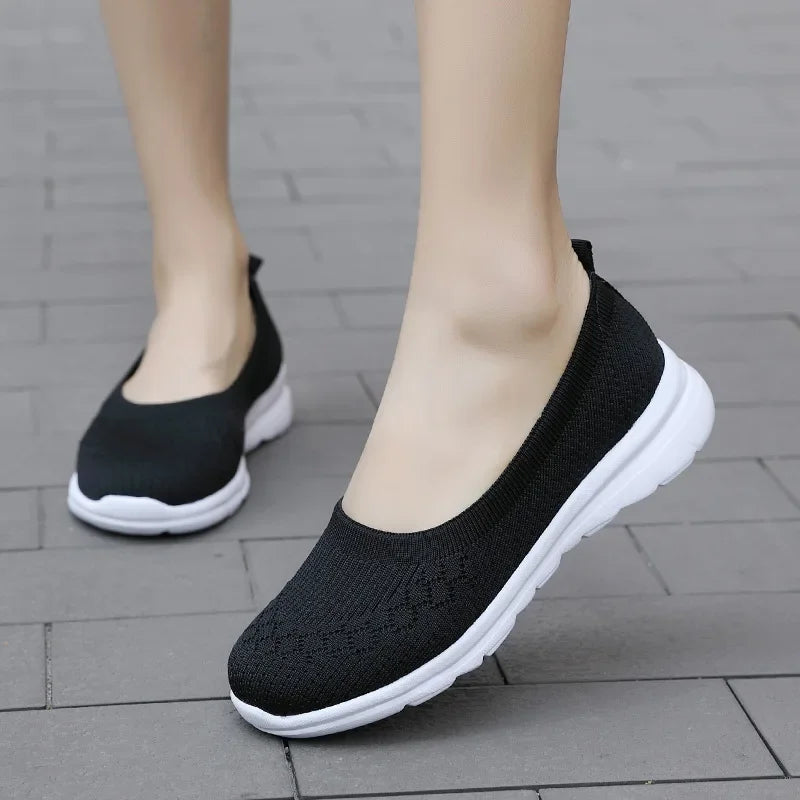 2022 Women Sneakers Fashion Socks Shoes Casual White Sneakers Summer knitted Vulcanized Shoes Women Trainers Tenis Feminino