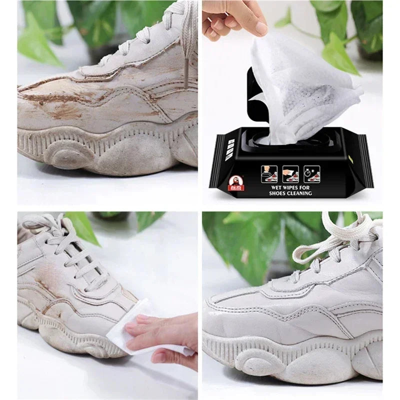 12-30Pcs Disposable Shoes Clean Wipes Portable White Shoes Cleaning Care Wipes Sneakers Cleaning Quick Wet Wipe
