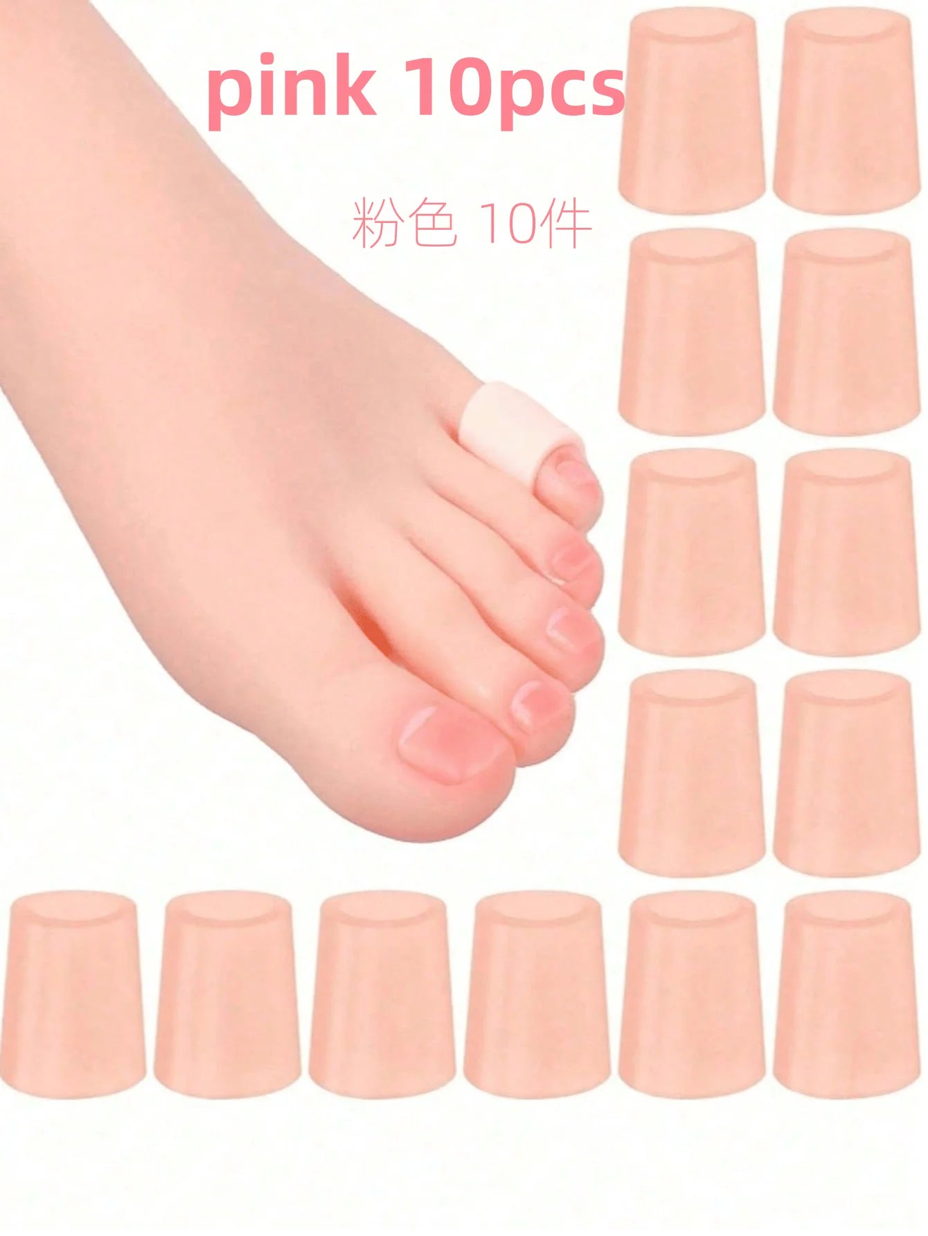 20 Toe Protectors For Walking, Relieve Painful Friction, Prevents Corns Blisters Suitable For high Heel, Sneaker, Casual Leather