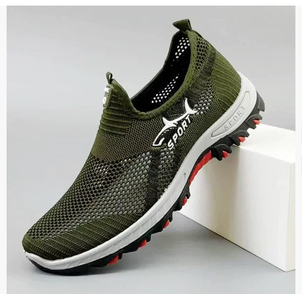 2025 Breathable Hiking Shoes Men Air Mesh Casual Sneakers For Outdoor Lightweight Casual Shoes Men New Fashion Walking Shoes
