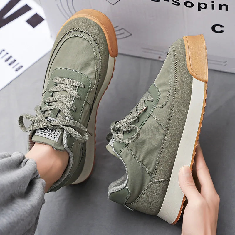 2025 Summer Breathable Casual Shoes Men Harajuku Style Sneaker Fashion Yellow Men's Sneakers  Platform Walking Sports Shoes Men