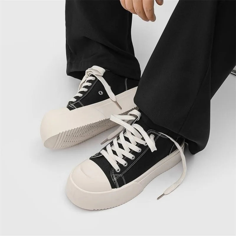 2025 New Arrival Women's Retro Canvas Platform Sneakers Classic Casual Heightening All-Match Non-Slip Shoes
