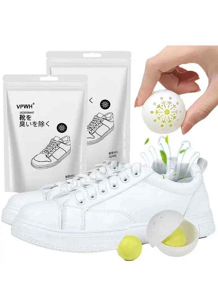 6Pcs Deodorizer Freshener Balls Sneaker Deodorizer Ball Long-lasting Aromatic For Footwear Bag Shoe Closet Toilet Deodorization