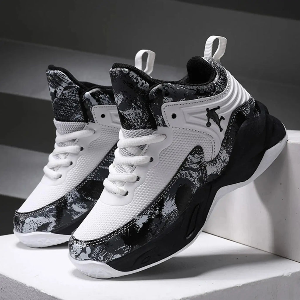 2025 New Boys Brand Basketball Shoes for Kids Sneakers Thick Sole Non-slip Children Sports Shoes Child Boy Basket Trainer Shoes