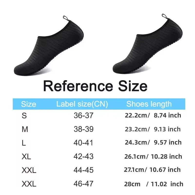 2024 New Beach Water Shoes Unisex Beach Quick-Drying Breathable Swimming Slippers Summer Anti-slip Casual Sports Water Sneakers