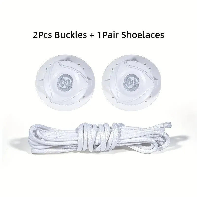 1pair Metal Wire Swivel Automatic Buckle Rope Sneaker ShoeLaces for Kids/Adult No Tie Shoe Laces Quick Lock Shoestrings Sneakers